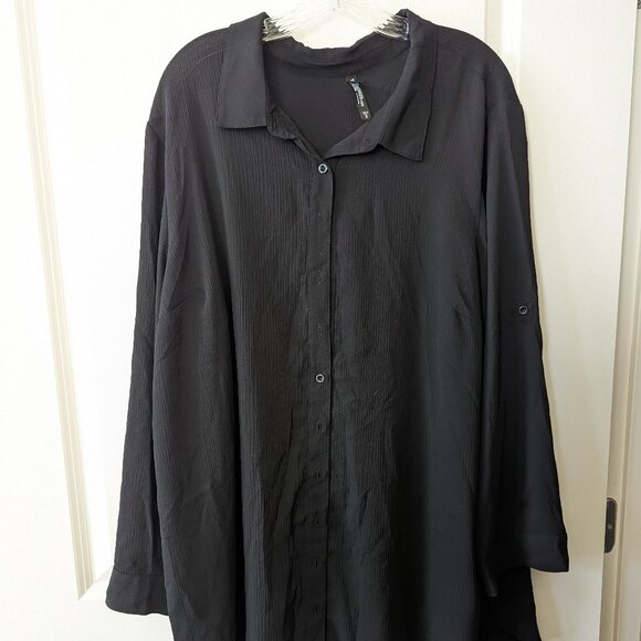 Black Button Up Blouse - Picture 1 of 1